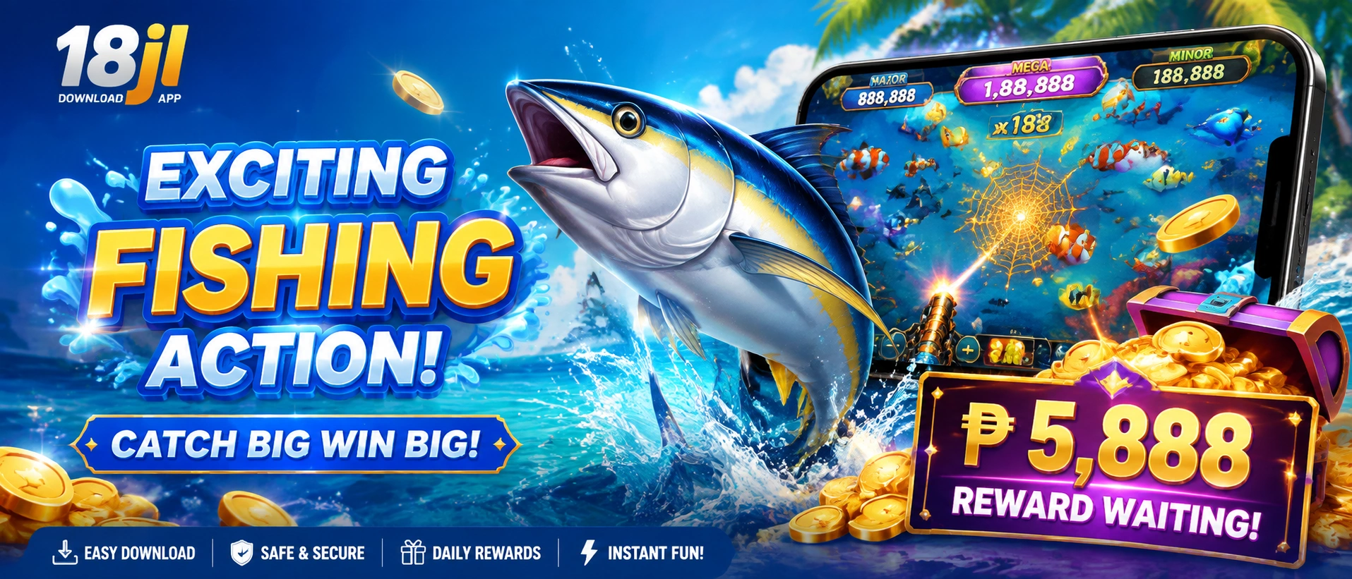 18JL fishing game preview on mobile